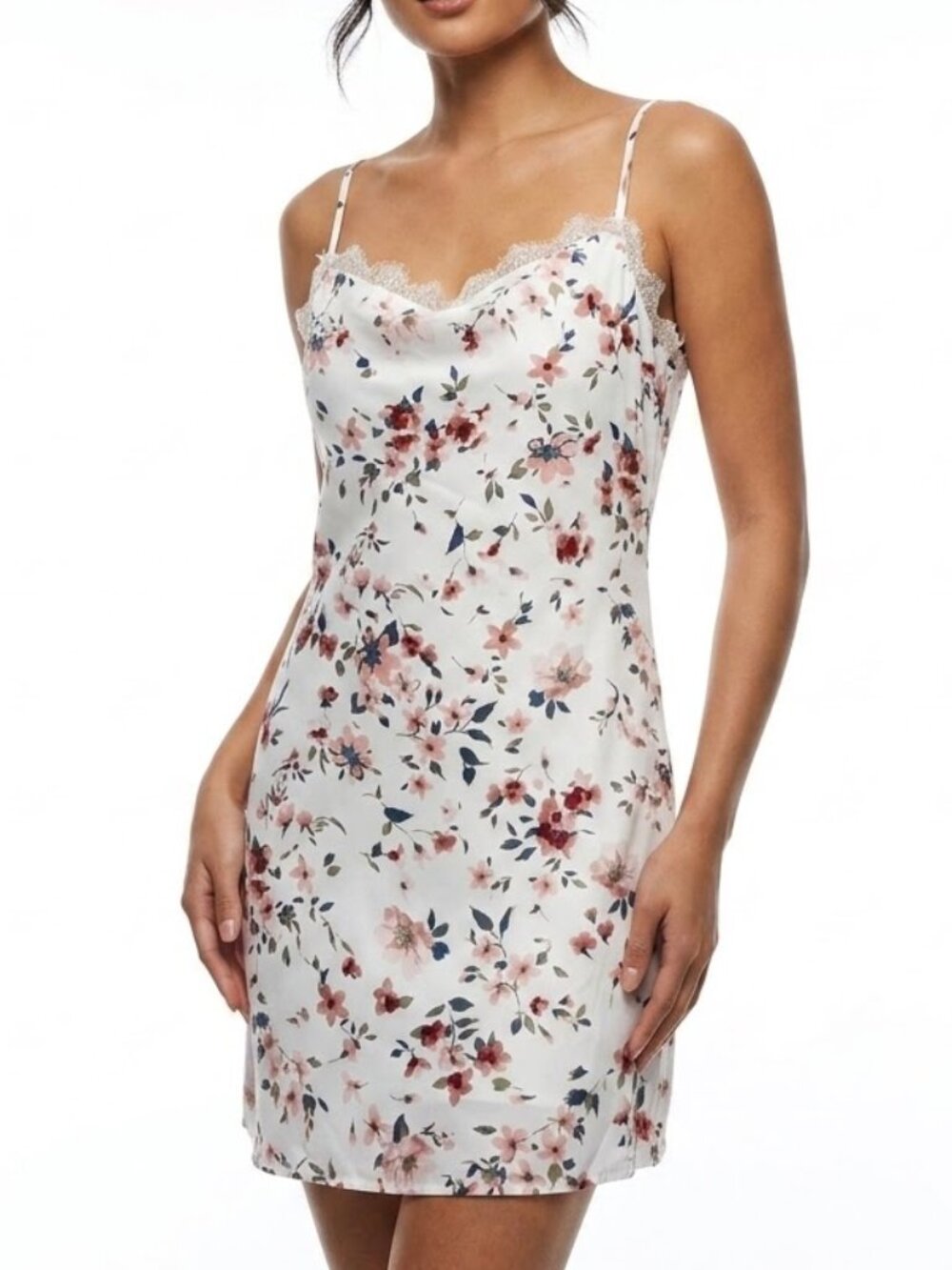 HOLLISTER Coquette Fairycore Floral Lace Trim Cami Mini Slip Dress Size S